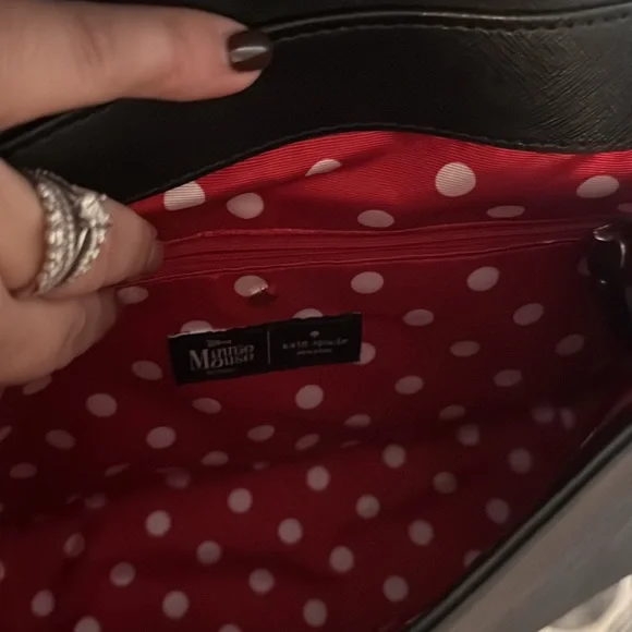 Kate Spade Black Backpack with Red Polka Dot Accent - Picture 2 of 2